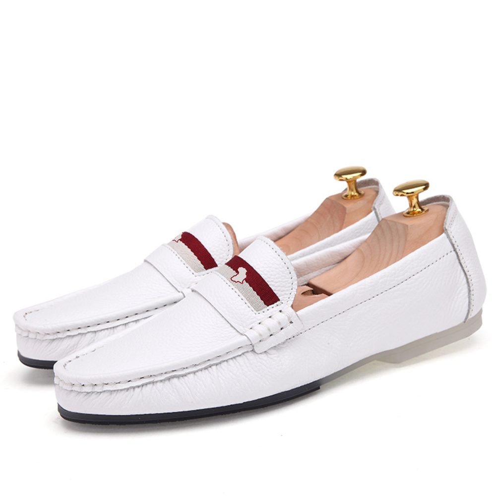 White signature loafer
